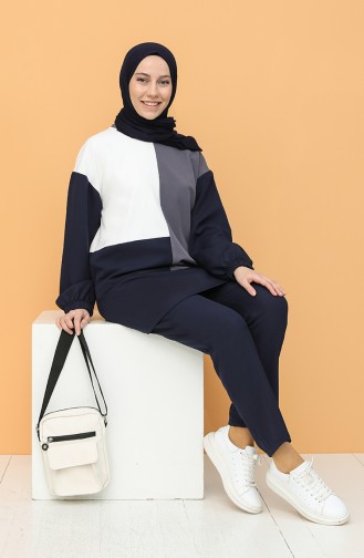 Tunik Pantolon İkili Takım 2315-03 Lacivert