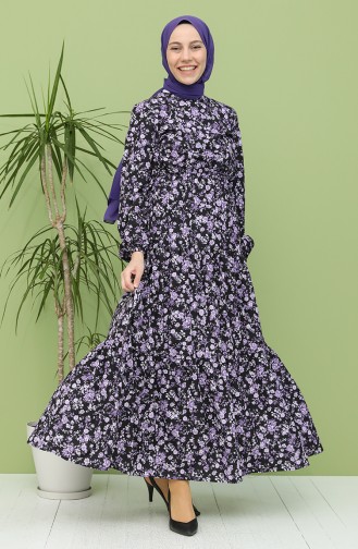 Purple Hijab Dress 5320-01