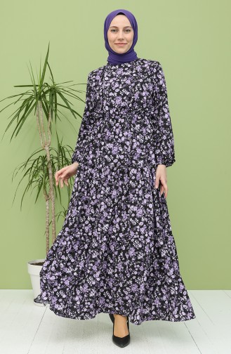 Lila Hijab Kleider 5320-01