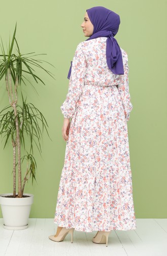 Ecru Hijab Dress 5320-02