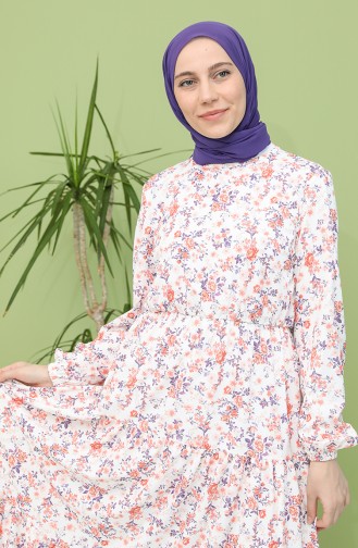 Naturfarbe Hijab Kleider 5320-02