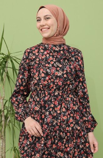 Schwarz Hijab Kleider 5320-03