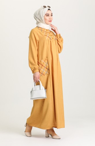 Robe Hijab Moutarde 21Y8258-02