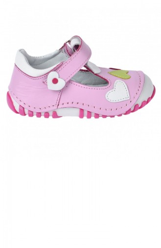 Kiko Kids Teo 105 100 Deri Orto Pedik Cırtlı Kız Çocuk Ayakkabı Pudra