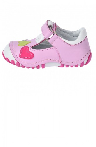 Kiko Kids Teo 105 100 Deri Orto Pedik Cırtlı Kız Çocuk Ayakkabı Pudra