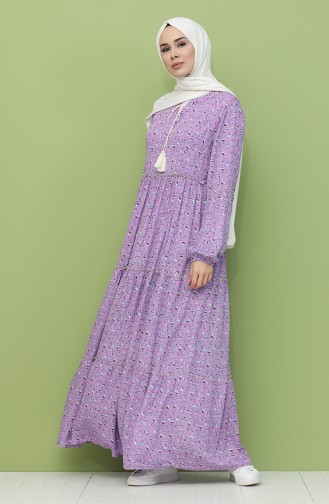 Lila Hijab Kleider 21Y8244-02