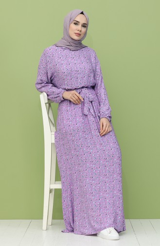 Lila Hijab Kleider 21Y8256-02