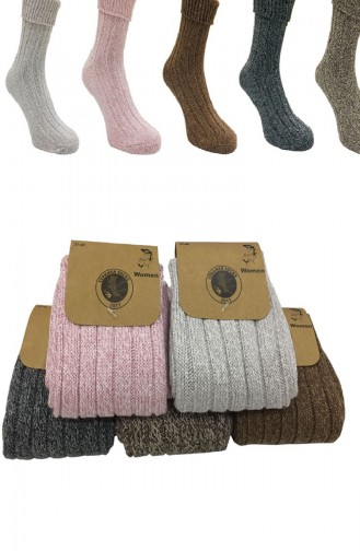 5li Paket Norveç Tipi Multicolor Kadın Çorap - TS75802026