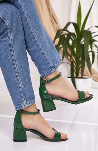 Green High-Heel Shoes 01-37
