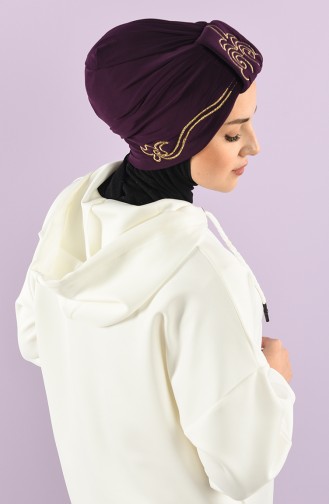 Plum Ready to Wear Turban 9021-03