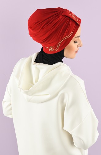 Rot Praktischer Turban 9021-06