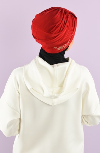 Rot Praktischer Turban 9021-06