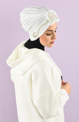 Weiß Praktischer Turban 9021-07