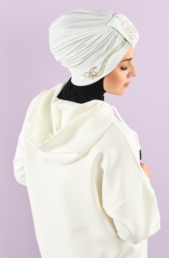 Weiß Praktischer Turban 9021-07