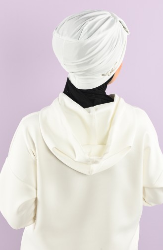 Weiß Praktischer Turban 9021-07