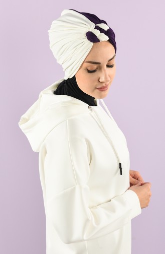 Lila Praktischer Turban 9022-01