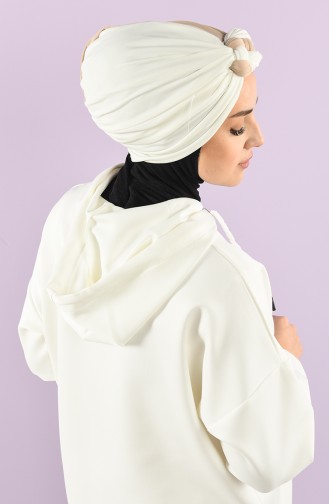 Beige Praktischer Turban 9022-07