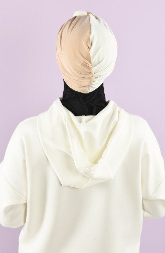 Beige Praktischer Turban 9022-07