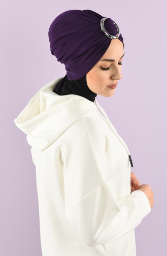 Lila Praktischer Turban 9024-03