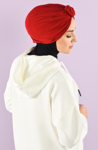 Rot Praktischer Turban 9025-02