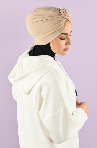 Beige Praktischer Turban 9025-10