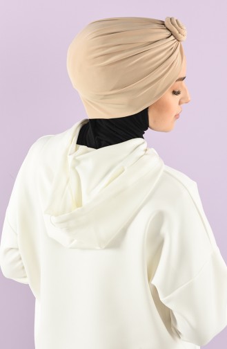 Beige Praktischer Turban 9025-10