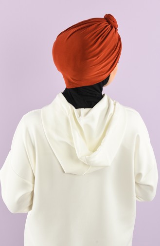 Turban Pret-a-Porter Couleur brique 9025-14