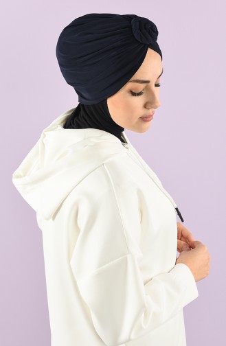 Dunkelblau Praktischer Turban 9025-16