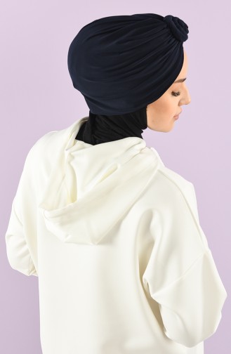 Dunkelblau Praktischer Turban 9025-16