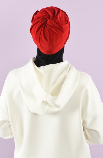 Rot Praktischer Turban 9026-09