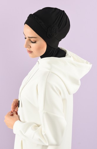 Schwarz Praktischer Turban 9026-15