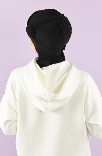 Schwarz Praktischer Turban 9026-15