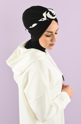 Schwarz Praktischer Turban 9027-05