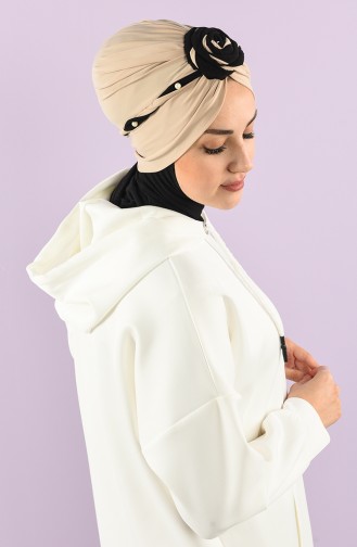 Beige Ready to Wear Turban 9027-10