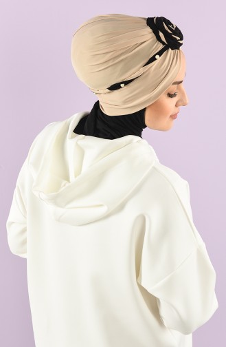 Beige Ready to wear Turban 9027-10