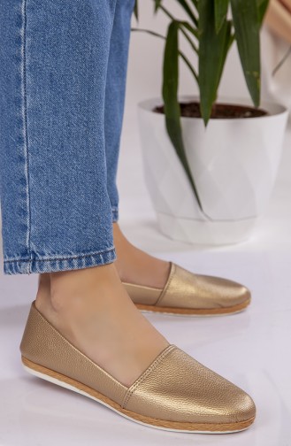 Gold Colour Casual Shoes 301-04