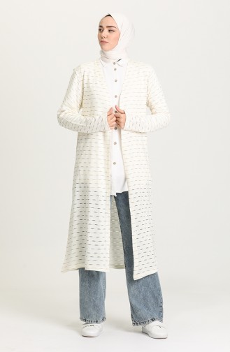 Creme Strickjacke 8235-01