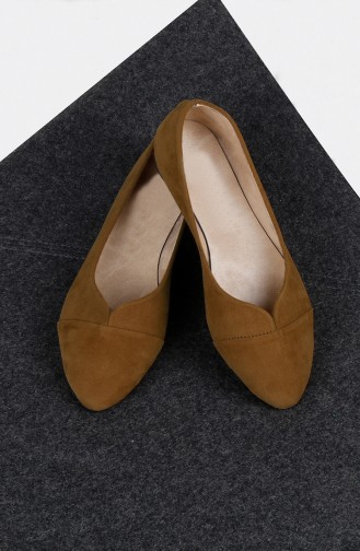 Tobacco Brown Woman Flat Shoe 0113-04