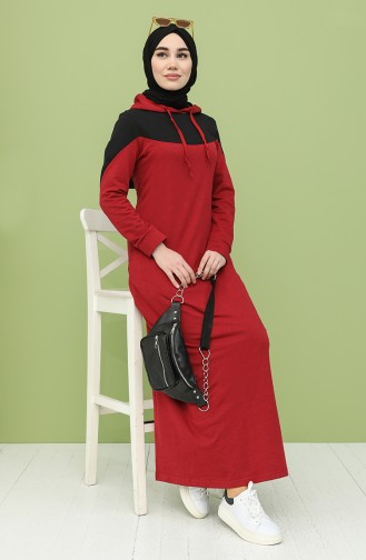فستان أحمر كلاريت 5092-02