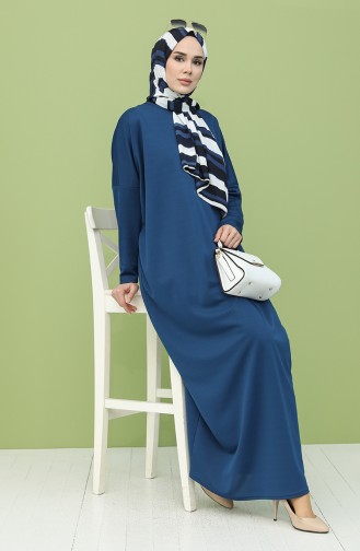 Indigo Hijab Dress 5555-02