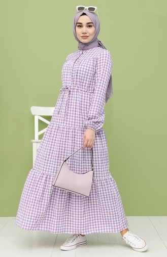 Violet Hijab Dress 5321-02