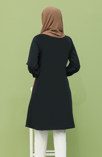 Kolyeli Tunik 3191-08 Lacivert