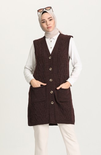 Gilet Sans Manches Pourpre Foncé 4286-02