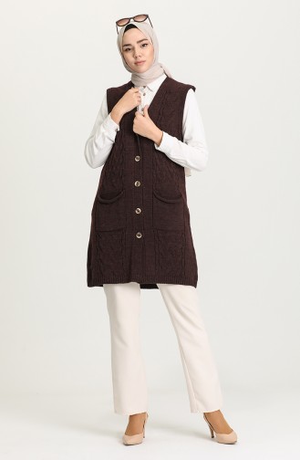 Dunkelviolett Strickjacke 4286-02