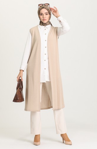 Beige Gilet 8165-02