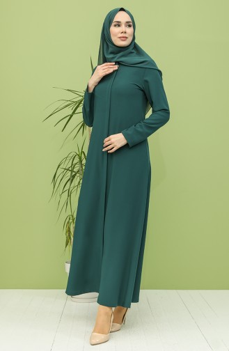 Abayas Vert emeraude 1017-04