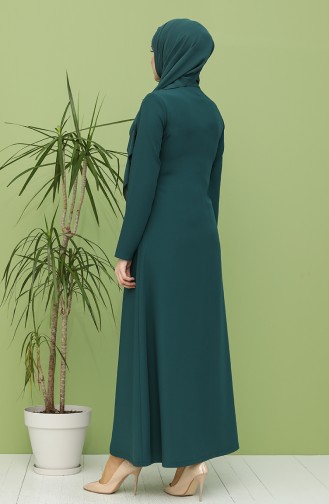 Abayas Vert emeraude 1017-04