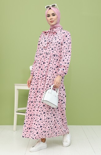 Pink Hijab Dress 1443-06