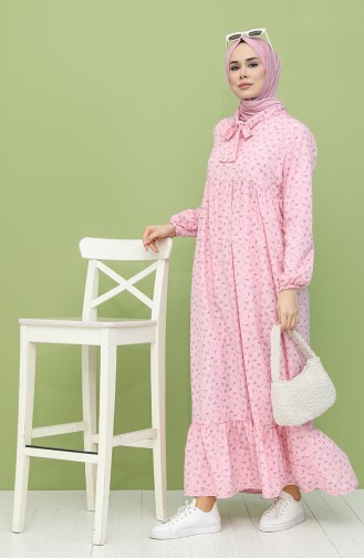 Pink Hijab Dress 1447-03