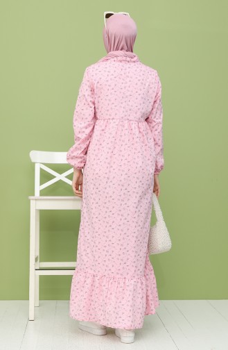 Pink Hijab Dress 1447-03